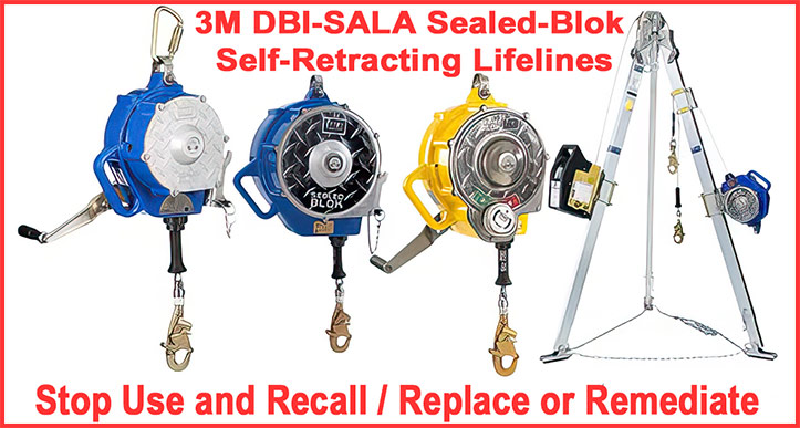 3M is issuing a Stop Use and Recall notice for select DBI-SALA Sealed-Blok self-retracting lifelines | Wireless Estimator